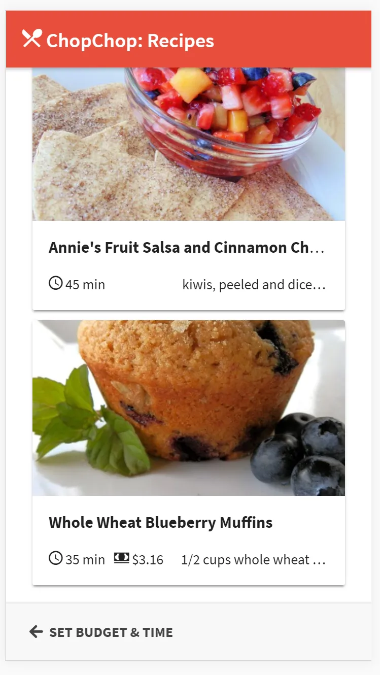 Looking through available recipes.