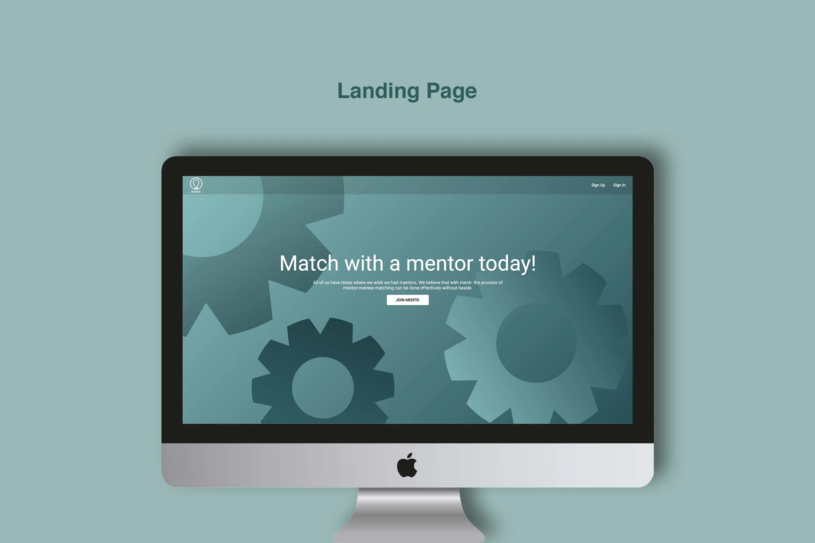 mentr landing page.