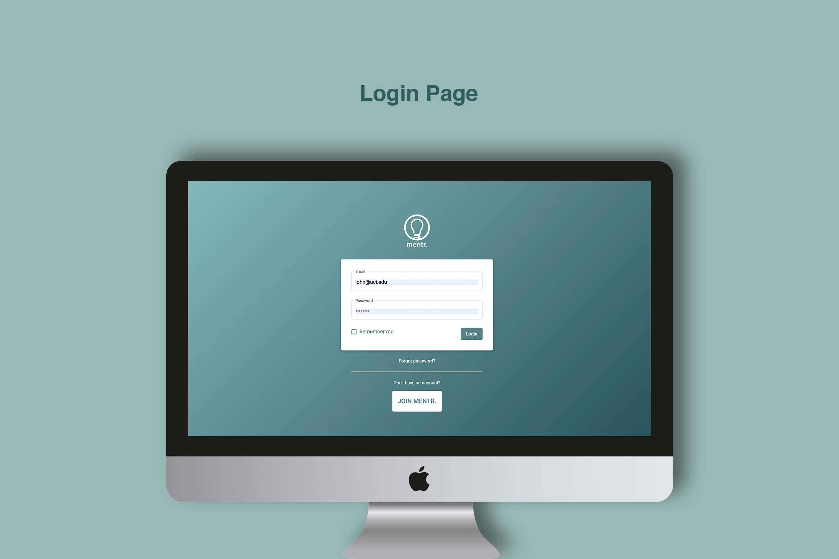 mentr login page.