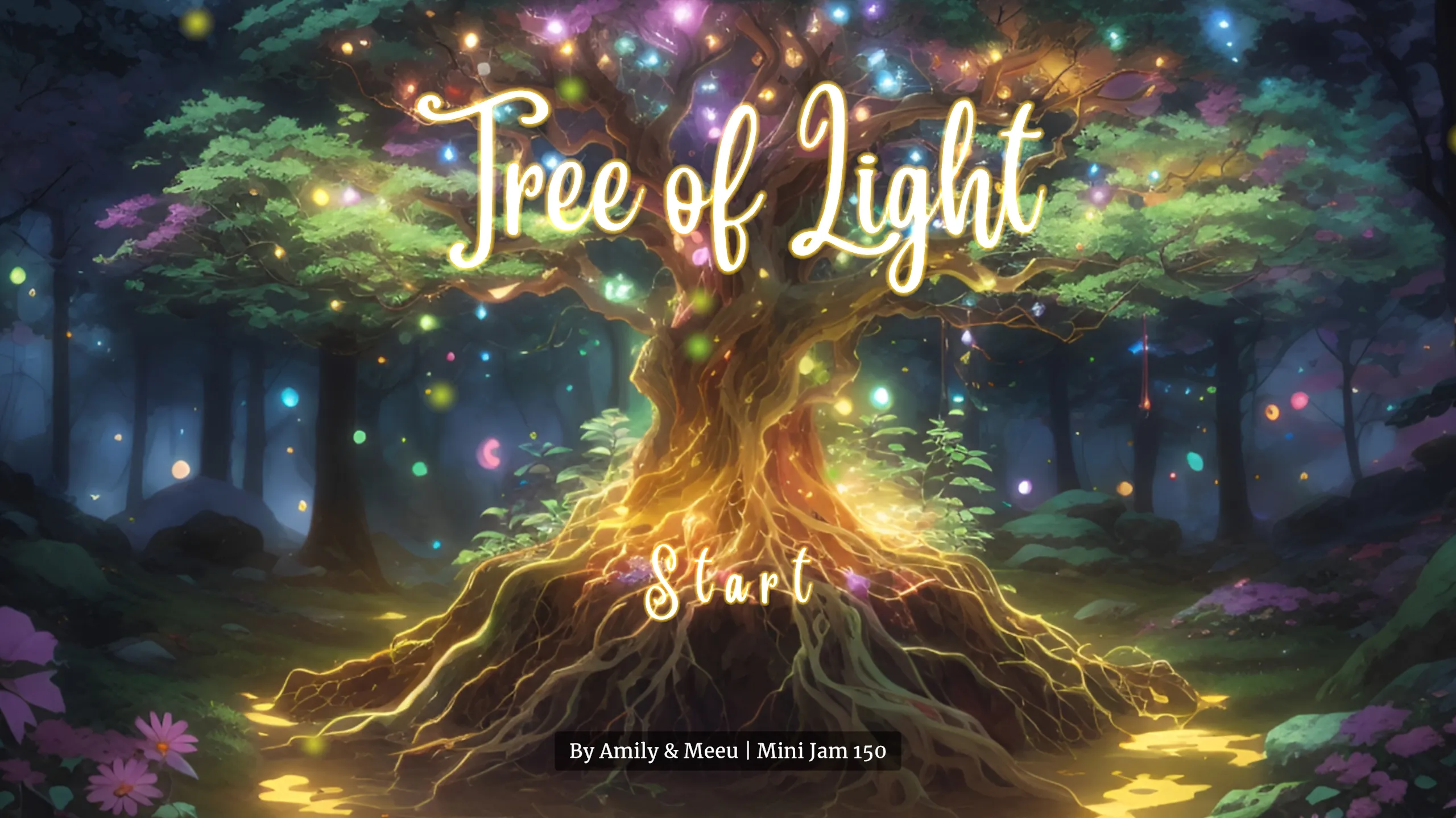 Tree of Light's main menu.